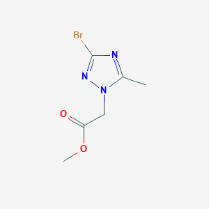 molecular formula C6H8BrN3O2 B2577018 methyl 2-(3-bromo-5-methyl-1H-1,2,4-triazol-1-yl)acetate CAS No. 1374408-47-5