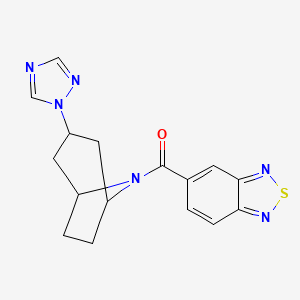 ((1R,5S)-3-(1H-1,2,4-triazol-1-yl)-8-azabicyclo[3.2.1]octan-8-yl)(benzo[c][1,2,5]thiadiazol-5-yl)methanone