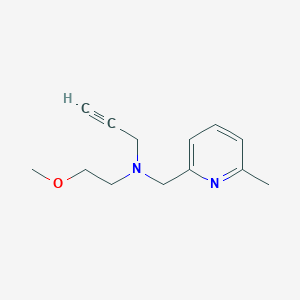 molecular formula C13H18N2O B2577033 N-(2-Methoxyethyl)-N-[(6-methylpyridin-2-yl)methyl]prop-2-yn-1-amine CAS No. 1436170-52-3