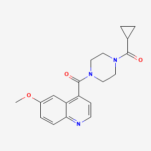 B2577047 4-(4-Cyclopropanecarbonylpiperazine-1-carbonyl)-6-methoxyquinoline CAS No. 2415522-71-1