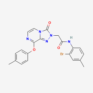 molecular formula C21H18BrN5O3 B2577049 N-(2-bromo-4-methylphenyl)-2-[8-(4-methylphenoxy)-3-oxo-2H,3H-[1,2,4]triazolo[4,3-a]pyrazin-2-yl]acetamide CAS No. 1115959-77-7