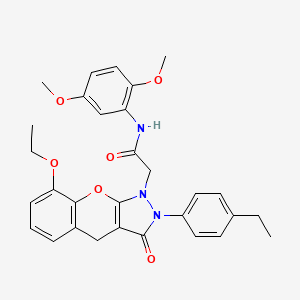N-(2,5-dimethoxyphenyl)-2-(8-ethoxy-2-(4-ethylphenyl)-3-oxo-2,3-dihydrochromeno[2,3-c]pyrazol-1(4H)-yl)acetamide