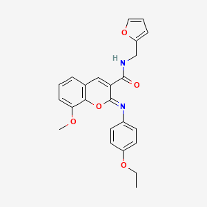 (2Z)-2-[(4-ethoxyphenyl)imino]-N-(furan-2-ylmethyl)-8-methoxy-2H-chromene-3-carboxamide