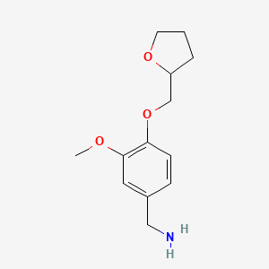 [3-Methoxy-4-(tetrahydrofuran-2-ylmethoxy)benzyl]amine