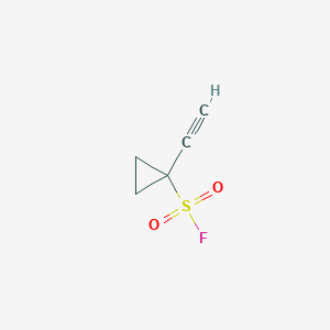 molecular formula C5H5FO2S B2577208 1-Ethynylcyclopropane-1-sulfonyl fluoride CAS No. 2137823-37-9