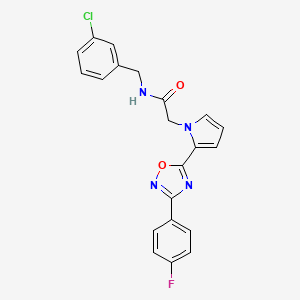 N-(3-chlorobenzyl)-2-(2-(3-(4-fluorophenyl)-1,2,4-oxadiazol-5-yl)-1H-pyrrol-1-yl)acetamide