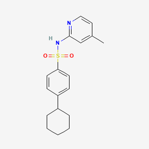 4-cyclohexyl-N-(4-methylpyridin-2-yl)benzenesulfonamide