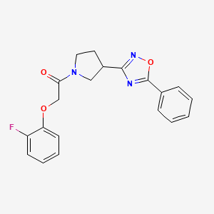 2-(2-Fluorophenoxy)-1-(3-(5-phenyl-1,2,4-oxadiazol-3-yl)pyrrolidin-1-yl)ethanone