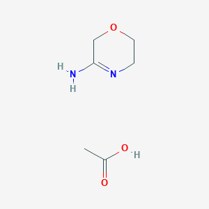 molecular formula C6H12N2O3 B2577303 Acetic acid morpholin-3-imine CAS No. 1096418-66-4
