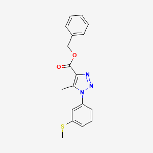 molecular formula C18H17N3O2S B2577324 benzyl 5-methyl-1-[3-(methylsulfanyl)phenyl]-1H-1,2,3-triazole-4-carboxylate CAS No. 946243-28-3
