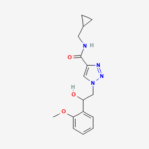 molecular formula C16H20N4O3 B2577327 N-(cyclopropylmethyl)-1-[2-hydroxy-2-(2-methoxyphenyl)ethyl]-1H-1,2,3-triazole-4-carboxamide CAS No. 1396680-43-5