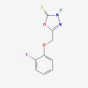 molecular formula C9H7FN2O2S B2577344 5-[(2-氟苯氧基)甲基]-1,3,4-噁二唑-2-硫醇 CAS No. 731001-99-3