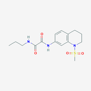 molecular formula C15H21N3O4S B2577372 N'-(1-methanesulfonyl-1,2,3,4-tetrahydroquinolin-7-yl)-N-propylethanediamide CAS No. 941945-49-9
