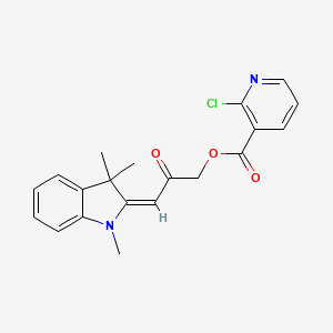 [(3E)-2-oxo-3-(1,3,3-trimethylindol-2-ylidene)propyl] 2-chloropyridine-3-carboxylate