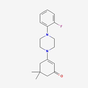 3-(4-(2-Fluorophenyl)piperazinyl)-5,5-dimethylcyclohex-2-EN-1-one