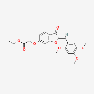 (Z)-ethyl 2-((3-oxo-2-(2,4,5-trimethoxybenzylidene)-2,3-dihydrobenzofuran-6-yl)oxy)acetate