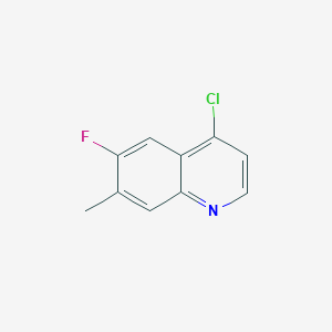 molecular formula C10H7ClFN B2577429 4-Chloro-6-fluoro-7-methyl-quinoline CAS No. 2216746-75-5