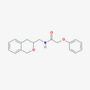 molecular formula C18H19NO3 B2577438 N-(isochroman-3-ylmethyl)-2-phenoxyacetamide CAS No. 2034474-82-1