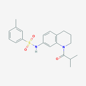 molecular formula C20H24N2O3S B2577489 N-(1-isobutyryl-1,2,3,4-tetrahydroquinolin-7-yl)-3-methylbenzenesulfonamide CAS No. 1021073-36-8