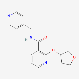 molecular formula C16H17N3O3 B2577511 N-(pyridin-4-ylmethyl)-2-((tetrahydrofuran-3-yl)oxy)nicotinamide CAS No. 2034299-08-4