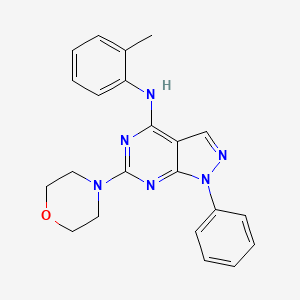 molecular formula C22H22N6O B2577516 N-(2-methylphenyl)-6-(morpholin-4-yl)-1-phenyl-1H-pyrazolo[3,4-d]pyrimidin-4-amine CAS No. 946369-59-1