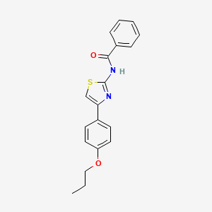 molecular formula C19H18N2O2S B2577521 N-[4-(4-propoxyphenyl)-1,3-thiazol-2-yl]benzamide CAS No. 476208-74-9