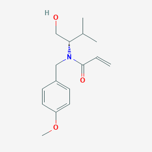 molecular formula C16H23NO3 B2577539 N-[(2S)-1-hydroxy-3-methylbutan-2-yl]-N-[(4-methoxyphenyl)methyl]prop-2-enamide CAS No. 2094008-85-0