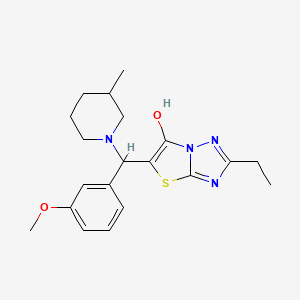 2-Ethyl-5-((3-methoxyphenyl)(3-methylpiperidin-1-yl)methyl)thiazolo[3,2-b][1,2,4]triazol-6-ol