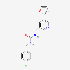1-(4-Chlorobenzyl)-3-((5-(furan-2-yl)pyridin-3-yl)methyl)urea