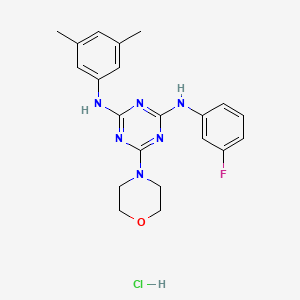 N2-(3,5-dimethylphenyl)-N4-(3-fluorophenyl)-6-morpholino-1,3,5-triazine-2,4-diamine hydrochloride