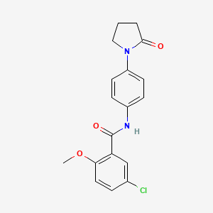 5-chloro-2-methoxy-N-(4-(2-oxopyrrolidin-1-yl)phenyl)benzamide