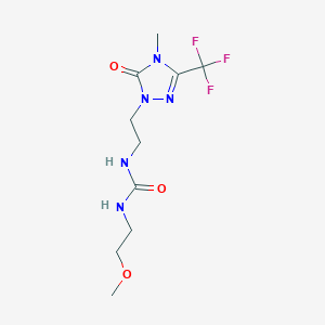1-(2-methoxyethyl)-3-(2-(4-methyl-5-oxo-3-(trifluoromethyl)-4,5-dihydro-1H-1,2,4-triazol-1-yl)ethyl)urea