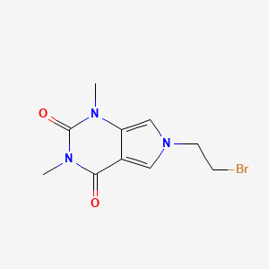 molecular formula C10H12BrN3O2 B2577613 6-(2-bromoethyl)-1,3-dimethyl-1H-pyrrolo[3,4-d]pyrimidine-2,4(3H,6H)-dione CAS No. 841208-76-2