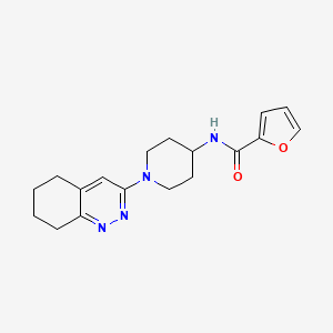 molecular formula C18H22N4O2 B2577615 N-(1-(5,6,7,8-tetrahydrocinnolin-3-yl)piperidin-4-yl)furan-2-carboxamide CAS No. 2034503-46-1