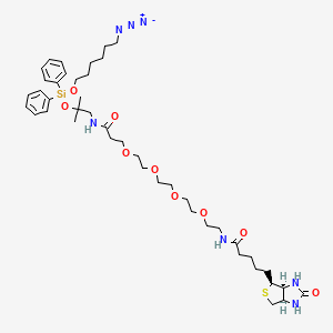 molecular formula C43H67N7O9SSi B2577659 Biotin-PEG4-amino-t-Bu-DADPS-C6-azide 