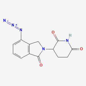molecular formula C13H11N5O3 B2577673 3-(7-azido-3-oxo-1H-isoindol-2-yl)piperidine-2,6-dione CAS No. 2387496-31-1