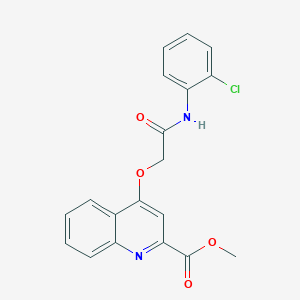 molecular formula C19H15ClN2O4 B2577674 Methyl 4-(2-((2-chlorophenyl)amino)-2-oxoethoxy)quinoline-2-carboxylate CAS No. 1207050-08-5