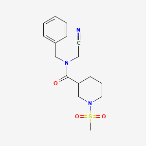 molecular formula C16H21N3O3S B2577690 N-benzyl-N-(cyanomethyl)-1-methanesulfonylpiperidine-3-carboxamide CAS No. 1252357-56-4