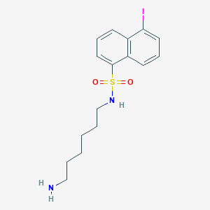 molecular formula C16H21IN2O2S B025777 N-(6-Aminohexyl)-5-iodo-1-naphthalenesulfonamide CAS No. 103771-11-5