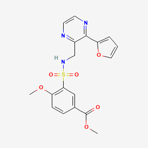 molecular formula C18H17N3O6S B2577752 methyl 3-({[3-(furan-2-yl)pyrazin-2-yl]methyl}sulfamoyl)-4-methoxybenzoate CAS No. 2034465-67-1