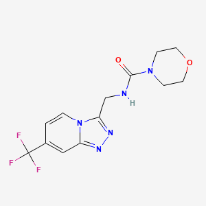 molecular formula C13H14F3N5O2 B2577840 N-((7-(trifluoromethyl)-[1,2,4]triazolo[4,3-a]pyridin-3-yl)methyl)morpholine-4-carboxamide CAS No. 2034355-96-7