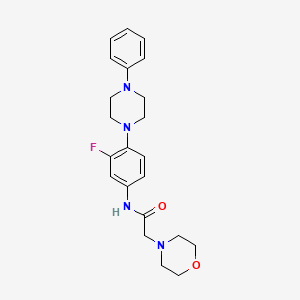 molecular formula C22H27FN4O2 B2577844 N-[3-fluoro-4-(4-phenylpiperazin-1-yl)phenyl]-2-(morpholin-4-yl)acetamide CAS No. 692737-20-5
