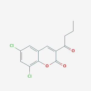 molecular formula C13H10Cl2O3 B2577872 3-butanoyl-6,8-dichloro-2H-chromen-2-one CAS No. 2199-82-8