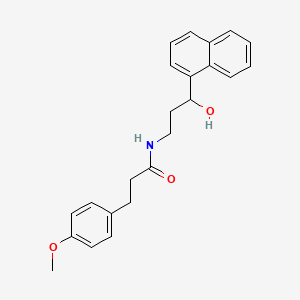 molecular formula C23H25NO3 B2577886 N-(3-hydroxy-3-(naphthalen-1-yl)propyl)-3-(4-methoxyphenyl)propanamide CAS No. 1421527-77-6