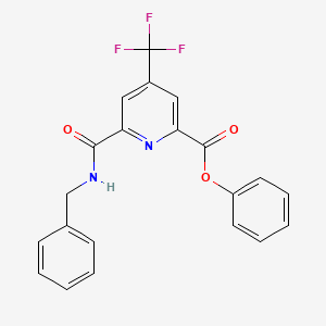 molecular formula C21H15F3N2O3 B2577906 phenyl 6-(benzylcarbamoyl)-4-(trifluoromethyl)pyridine-2-carboxylate CAS No. 1208653-41-1