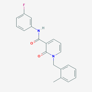 molecular formula C20H17FN2O2 B2577909 N-(3-fluorophenyl)-1-[(2-methylphenyl)methyl]-2-oxo-1,2-dihydropyridine-3-carboxamide CAS No. 946354-62-7