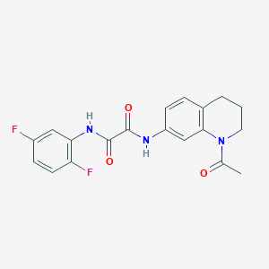 molecular formula C19H17F2N3O3 B2577911 N-(1-acetyl-1,2,3,4-tetrahydroquinolin-7-yl)-N'-(2,5-difluorophenyl)ethanediamide CAS No. 898466-30-3