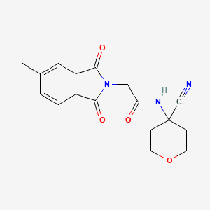 molecular formula C17H17N3O4 B2577929 N-(4-Cyanooxan-4-yl)-2-(5-methyl-1,3-dioxoisoindol-2-yl)acetamide CAS No. 2194288-85-0