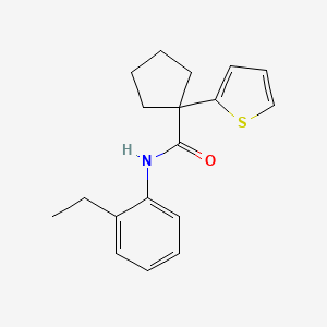 molecular formula C18H21NOS B2577964 N-(2-ethylphenyl)-1-(thiophen-2-yl)cyclopentane-1-carboxamide CAS No. 1049554-15-5
