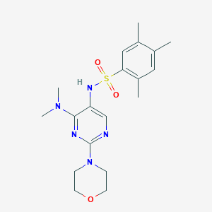 molecular formula C19H27N5O3S B2577970 N-(4-(dimethylamino)-2-morpholinopyrimidin-5-yl)-2,4,5-trimethylbenzenesulfonamide CAS No. 1797326-06-7